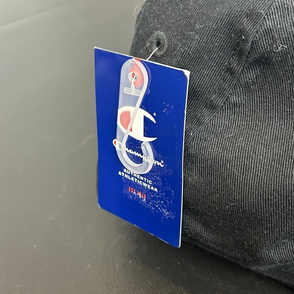 NEW - NWT Champion Pride Rainbow Colors Logo Back Strap Adjustable Black Cap - Picture 7 of 7